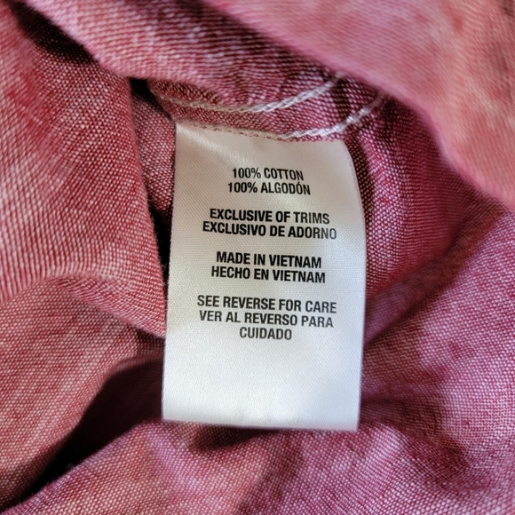 Woolrich Men’s Short Sleeve Shirt Red Size XL Button Up Classic Fit 100% Cotton - Picture 7 of 10